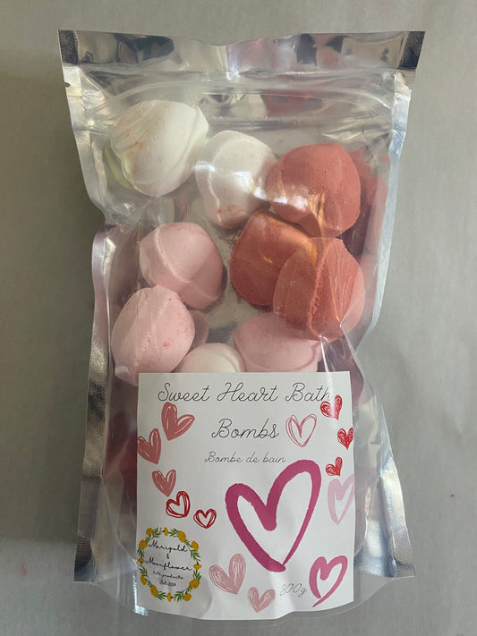 Sweet Heart mini bath bombs