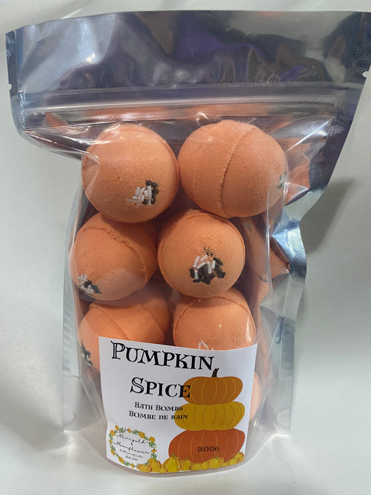 Mini Pumpkin Spice Bath Bombs